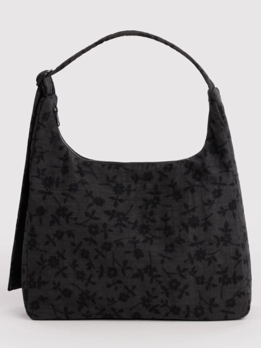 NWT BAGGU Nylon Shoulder Bag (Charcoal Ditsy Floral) - Picture 1 of 2